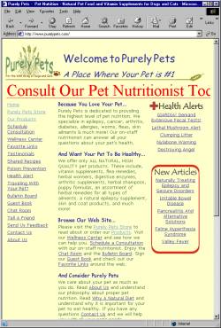 PurelyPets Web site